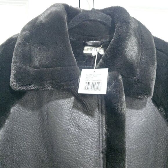 NEW - Edited  Size 40 - Anje Faux Fur Black Vegan Coat - Picture 7 of 12